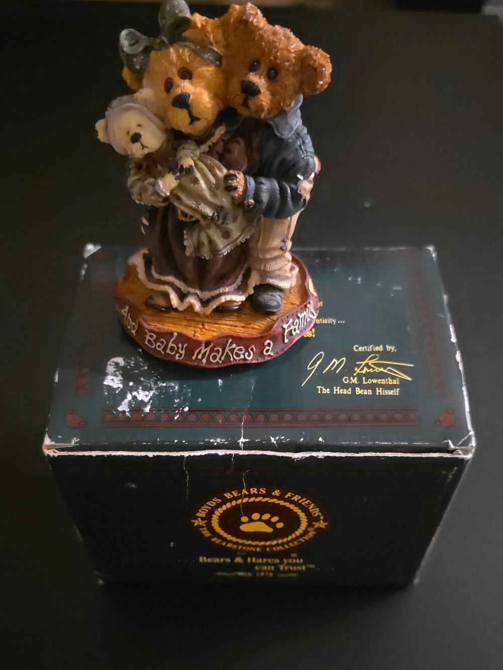 Vintage Boyds Bears Momma & Poppa McNewBear Figure: The Bearstone Collection